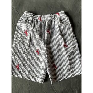Kelly's Kids Seersucker Shorts Boys Size 5-6 embroidered Lobster Preppy